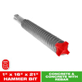 Diablo Rebar Demon 1 in. X 21 in. L Carbide Tipped Hammer Drill Bit SDS-Max Shank 1 pk