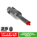 Diablo Rebar Demon 1/4 in. X 8 in. L Carbide Hammer Drill Bit SDS-Plus Shank 25 pk