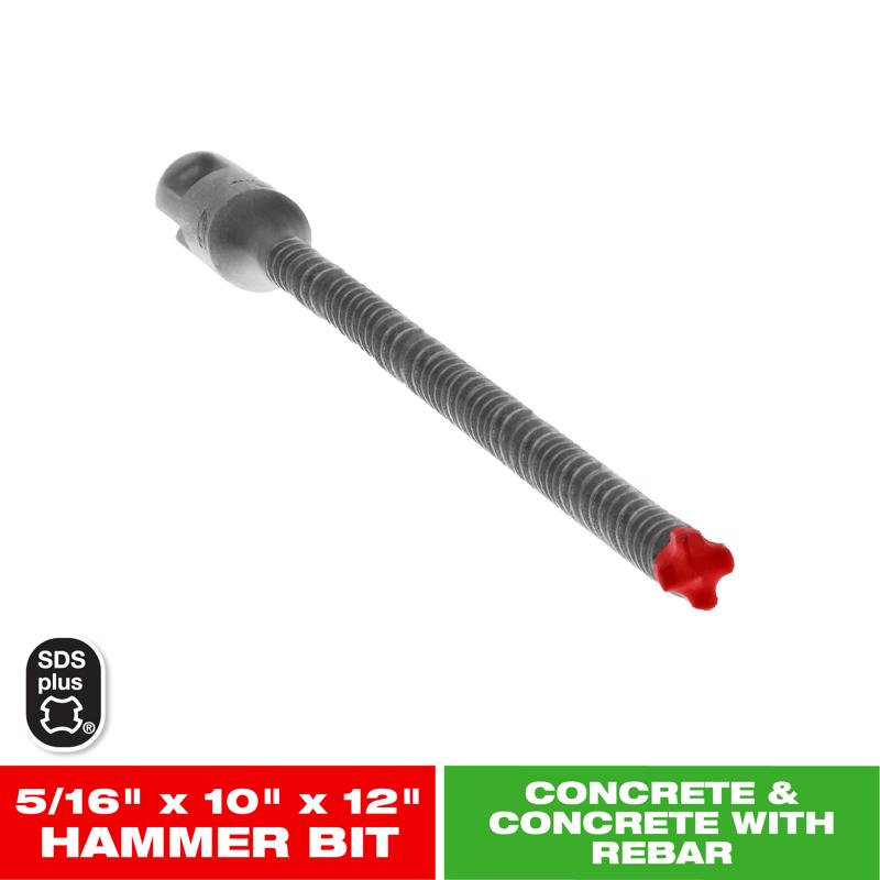 Diablo Rebar Demon 5/16 in. X 12 in. L Carbide Hammer Drill Bit SDS-Plus Shank 1 pk
