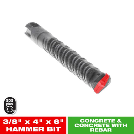 Diablo 3/8 in. X 6 in. L Carbide Tipped 2-Cutter Hammer Drill Bit SDS-Plus Shank 1 pk