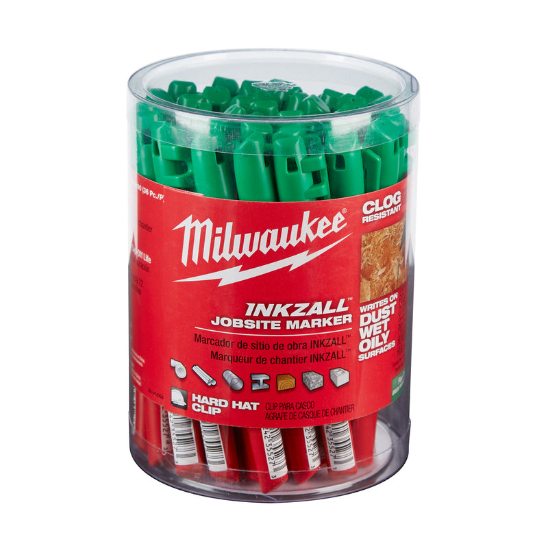 Milwaukee INKZALL Green Fine Tip Permanent Marker 1 pk