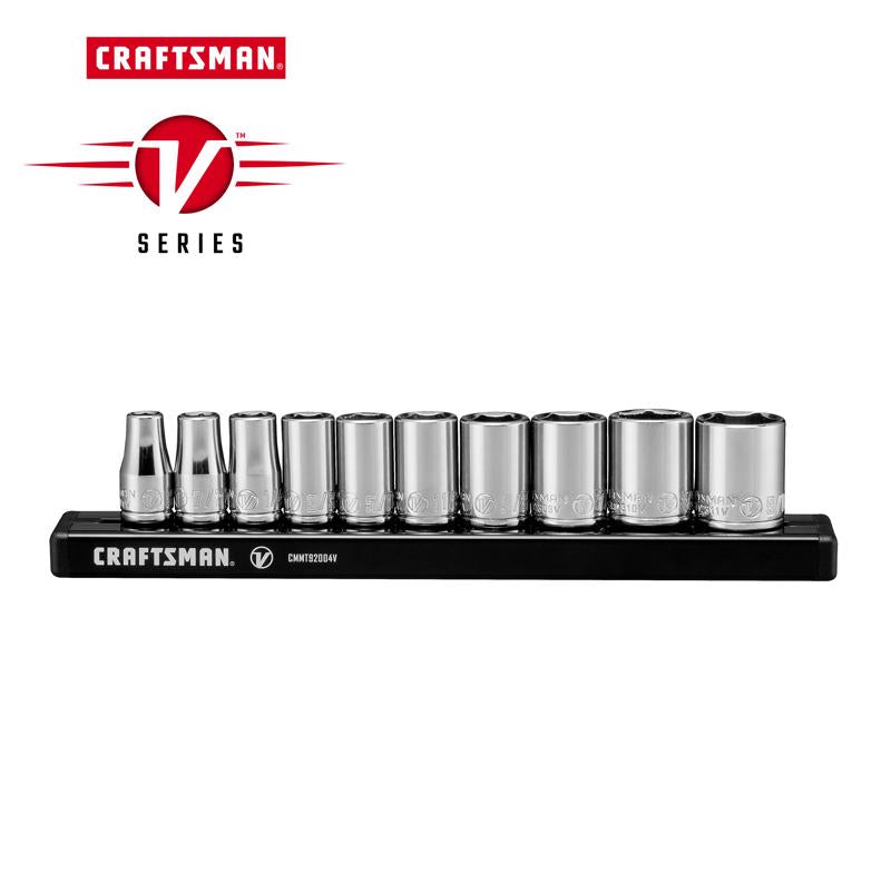 Craftsman V-Series 1/4 in. drive SAE 6 Point Socket Set 10 pc
