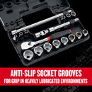 Craftsman V-Series 3/8 in. drive SAE 6 Point Socket and Tool Set 18 pc