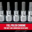 Craftsman V-Series X-Tract Technology 3/8 in. drive SAE Hex Bit Socket Set 6 pc