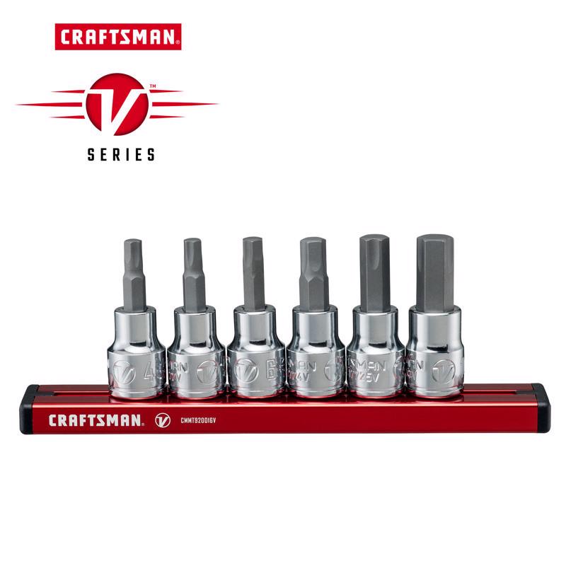 Craftsman V-Series X-Tract Technology 3/8 in. drive Metric Hex Bit Socket Set 6 pc
