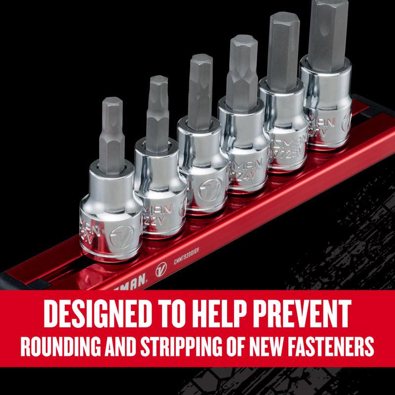 Craftsman V-Series X-Tract Technology 3/8 in. drive Metric Hex Bit Socket Set 6 pc