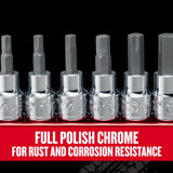 Craftsman V-Series X-Tract Technology 3/8 in. drive Metric Hex Bit Socket Set 6 pc