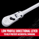 Craftsman V-Series 1/4 in. drive Comfort Grip Long Flex Head Ratchet 80 teeth