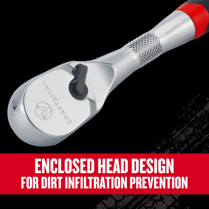 Craftsman V-Series 3/8 and 1/2 in. drive Comfort Grip Ratchet Set 96 teeth