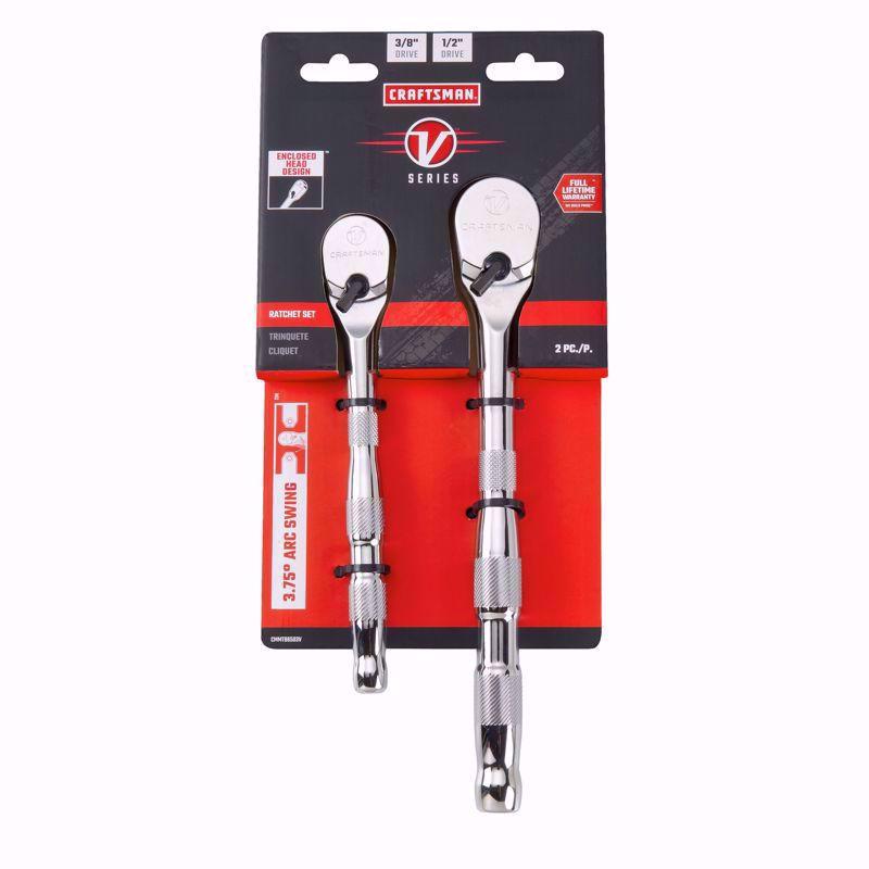Craftsman V-Series 3/8 and 1/2 in. drive Ratchet Set 96 teeth