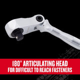 Craftsman V-Series 1/2, 1/4 and 3/8 in. drive Flex Head Ratchet Set