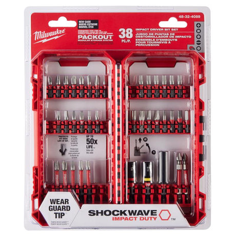 Milwaukee Shockwave Assorted Impact Driver Bit Set Alloy Steel 38 pc