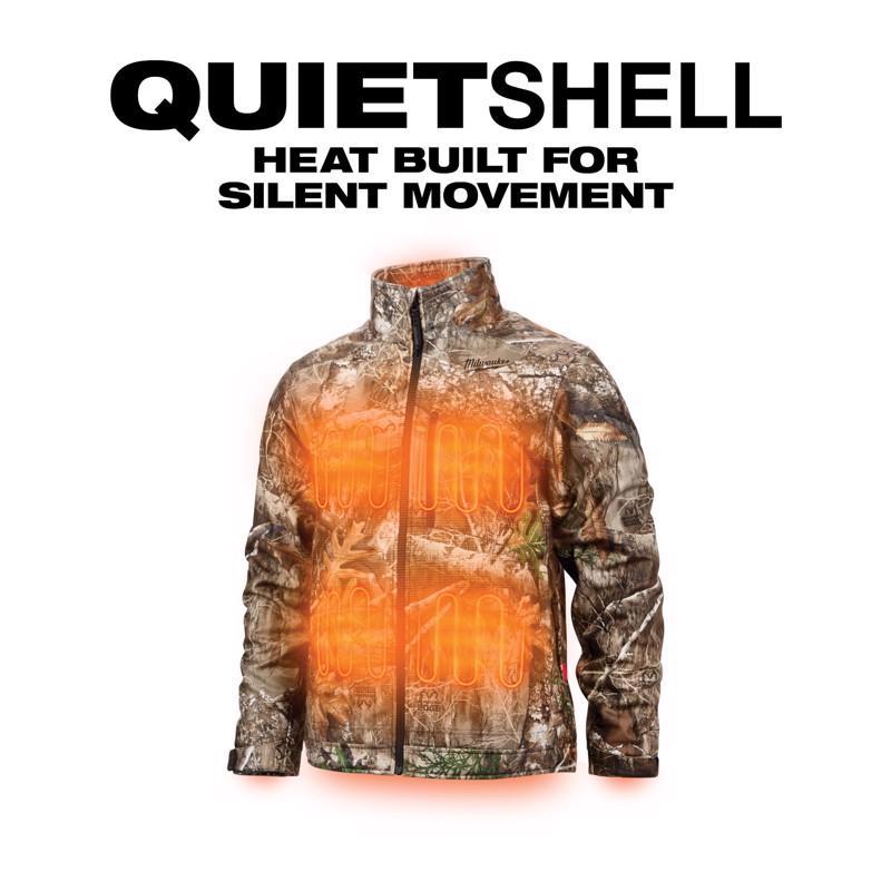 Milwaukee M12 Quietshell M Long Sleeve Unisex Full-Zip Heated Jacket Kit Camouflage