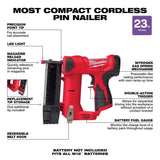 Milwaukee M12 23 Ga. Finishing Pin Nailer