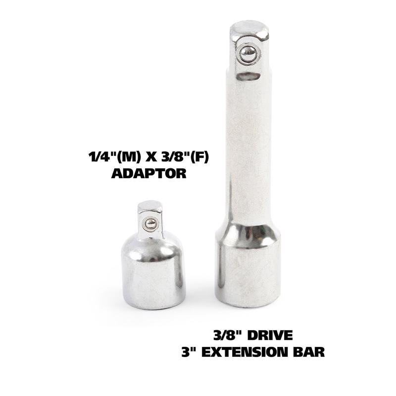 Great Neck 1/4 and 3/8 in. drive Metric and SAE Ratchet and Socket Set