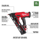 Milwaukee M18 FUEL 15 Ga. 18 Volt Brushless Angled Finish Nailer