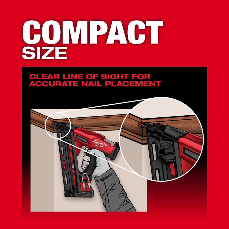 Milwaukee M18 FUEL 15 Ga. 18 Volt Brushless Angled Finish Nailer