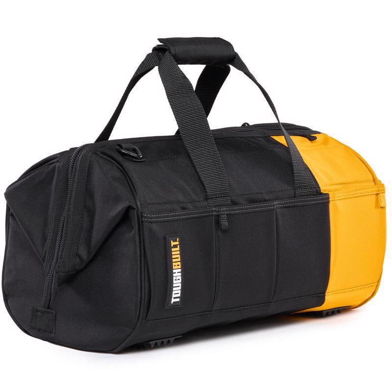 ToughBuilt 16 in. W X 10 in. H Polyester Massive Mouth Tool Bag 38 pocket Black/Gray/Orange 1 pc