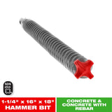 Diablo Rebard Demon 1-1/4 in. X 21 in. L Carbide Hammer Drill Bit SDS-Plus Shank 1 pc