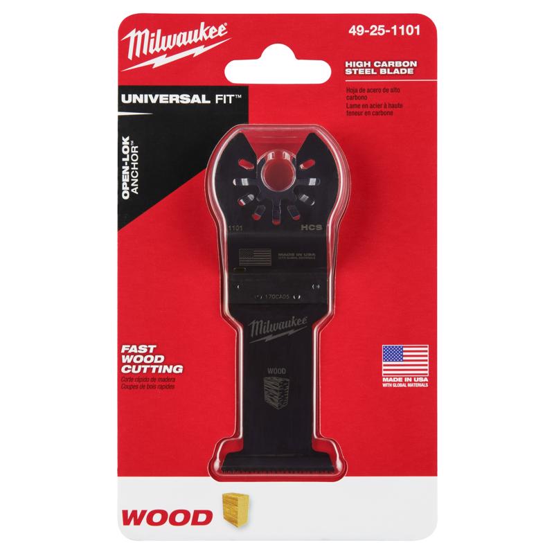 Milwaukee Universal Fit Open-Lok 1-3/8 in. W High Carbon Steel Multi-Tool Oscillating Blade Wood 1 p