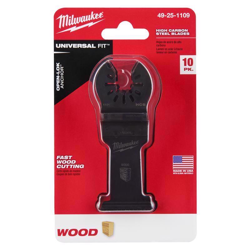 Milwaukee Universal Fit Open-Lok 4.06 in. L X 1-3/8 in. W High Carbon Steel Multi-Tool Oscillating B