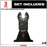 Milwaukee Universal Fit Open-Lok 2-1/2 in. L X 2-1/2 in. W High Carbon Steel Multi-Tool Oscillating