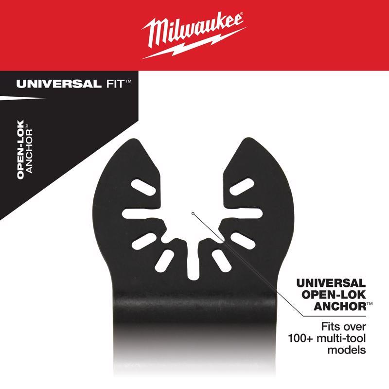 Milwaukee Universal Fit Open-Lok 1-3/8 in. W Bi-Metal Multi-Tool Oscillating Blade Multi-Material 3