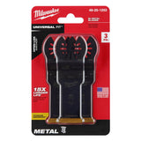 Milwaukee Universal Fit Open-Lok 1-1/8 in. W Bi-Metal Multi-Tool Oscillating Blade Multi-Material 3