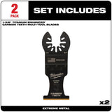 Milwaukee Universal Fit Open-Lok 1-3/8 in. W Carbide Metal Blade Extreme Metal 2 pk