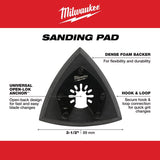 Milwaukee Universal Fit Open-Lok 3-1/2 in. Triangular Sanding Pad 1 pk