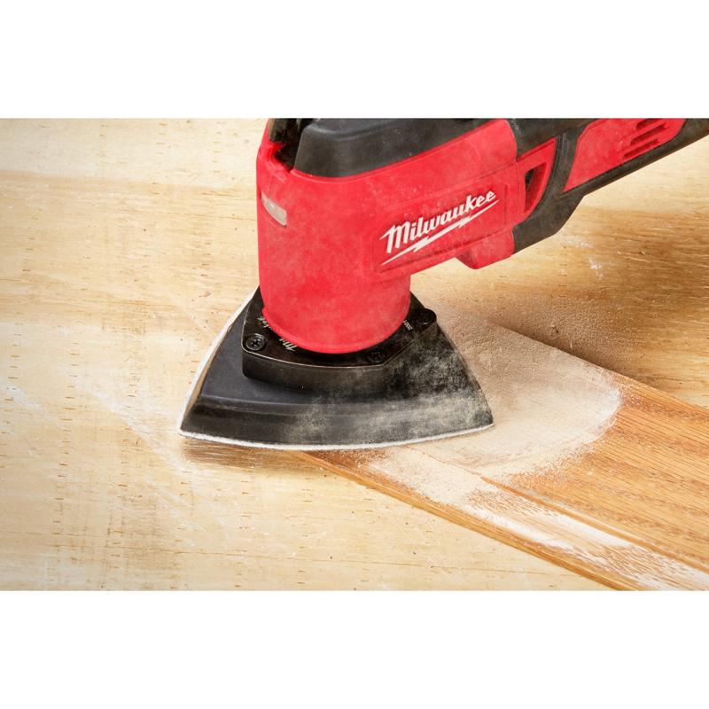 Milwaukee Universal Fit Open-Lok 3-1/2 in. 60 / 120 / 240 Grit Triangular Sanding Pad and Paper Set