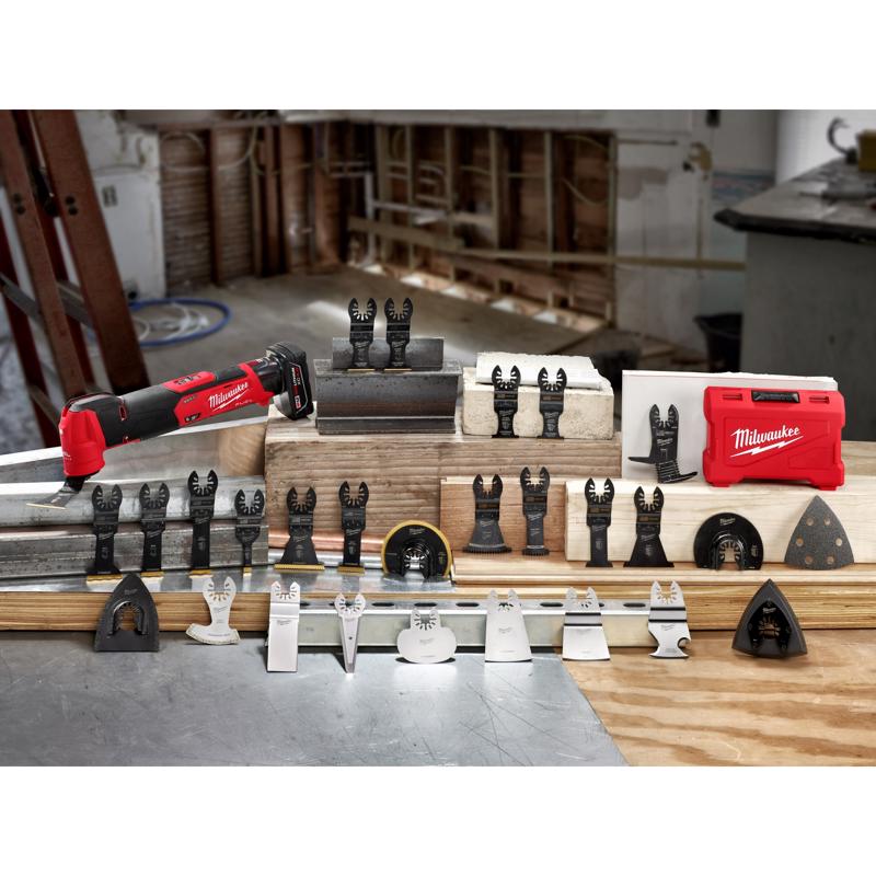 Milwaukee Universal Fit Open-Lok 3-1/2 in. 60 / 120 / 240 Grit Triangular Sanding Pad and Paper Set