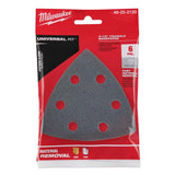Milwaukee 3-1/2 in. Silicon Carbide 120 Grit Triangular Sanding Paper 6 pk