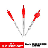 Diablo 6 in. L High Carbon Steel Nail-Embedded Wood Spade Bit Set Hex Shank 3 pc