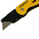 Stanley 4 in. Folding Compact Utility Knife Black/Yellow 1 pc