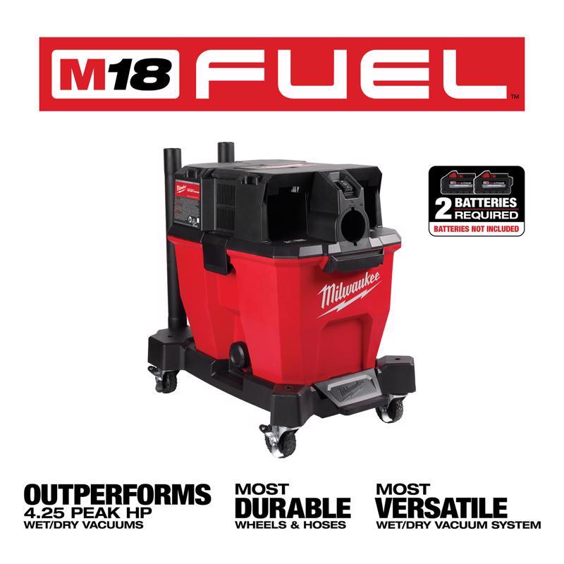 Milwaukee M18 FUEL 0920-20 9 gal Cordless Wet/Dry Vacuum Tool Only 18 V 4.25 HP