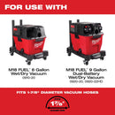 Milwaukee 9 ft. L X 1-7/8 in. D Wet/Dry Shop Vac Flexible Vacuum Hose 1 pc