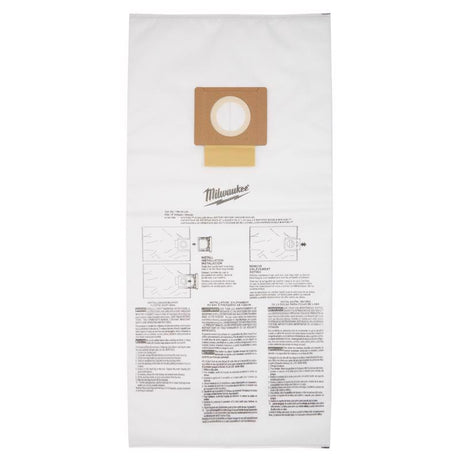 Milwaukee Wet/Dry Shop Vac Dust Collector Bags 12 gal 5 pc