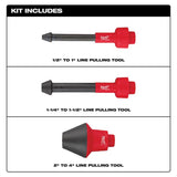 Milwaukee AIR-TIP 1-1/4 in. - 2-1/2 in. Shop Conduit Line Puller Kit Wet/Dry Vac Attachment 3 pc