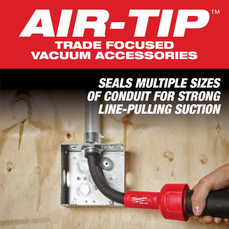 Milwaukee AIR-TIP 1-1/4 in. - 2-1/2 in. Shop Conduit Line Puller Kit Wet/Dry Vac Attachment 3 pc