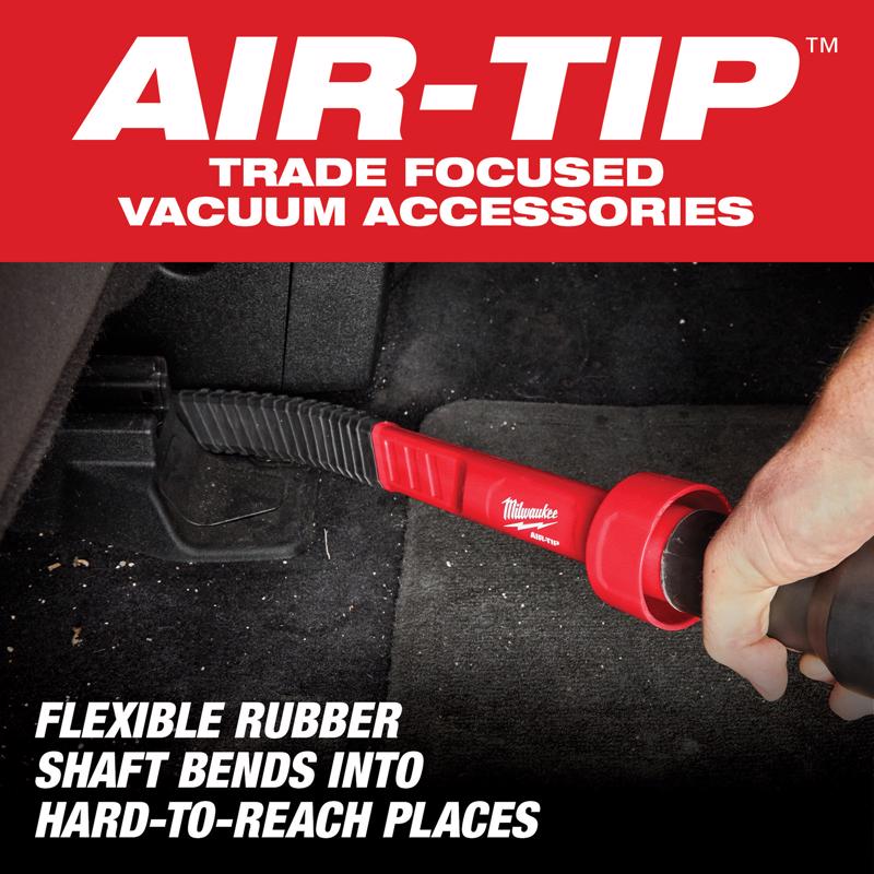 Milwaukee AIR-TIP 1-1/4 in. - 2-1/2 in. Wet/Dry Shop Vac Flexible Long Reach Crevice Tool 1 pc