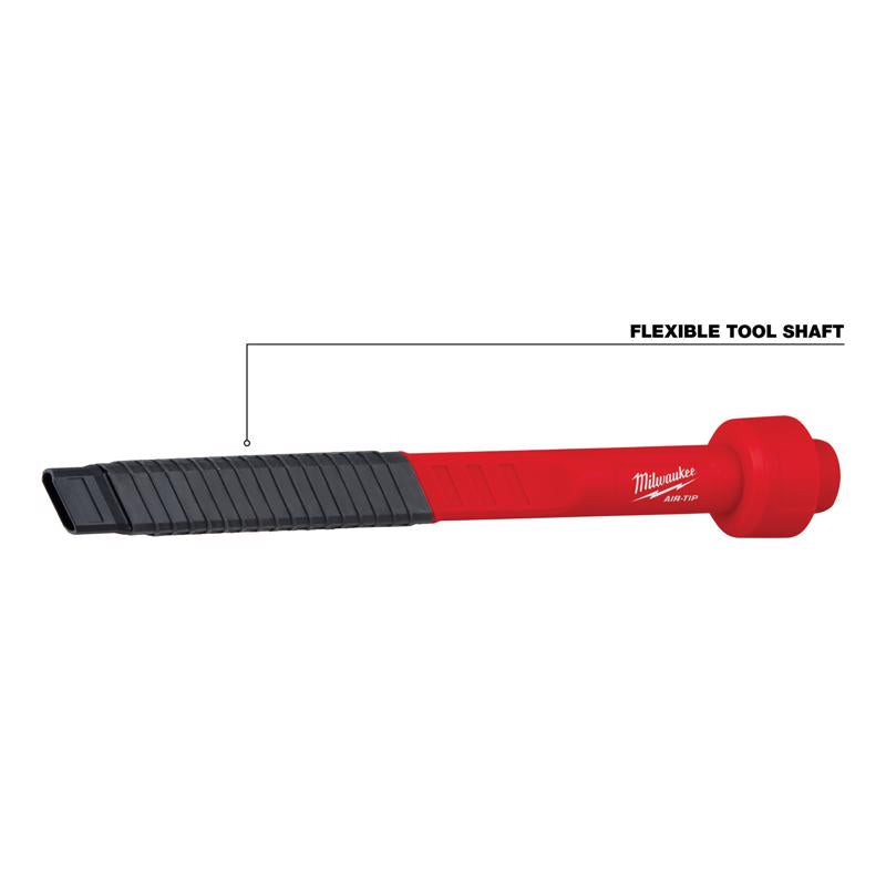 Milwaukee AIR-TIP 1-1/4 in. - 2-1/2 in. Wet/Dry Shop Vac Flexible Long Reach Crevice Tool 1 pc