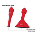 Milwaukee AIR-TIP 1-1/4 in. - 2-1/2 in. Non Marring Utility Vacuum Nozzle 2 pc