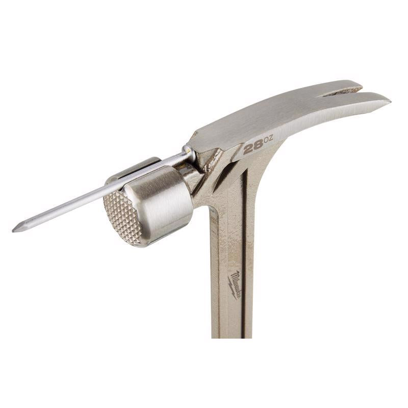 Milwaukee 28 oz Milled Face Framing Hammer 16 in. Fiberglass Handle