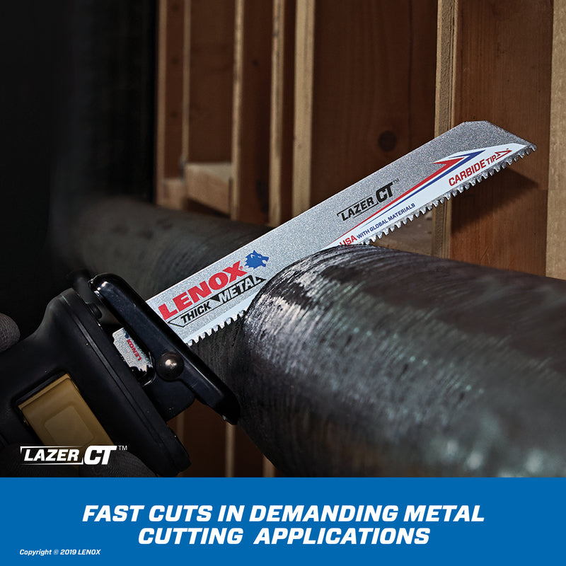 Lenox Lazer CT 9 in. Carbide Tipped Reciprocating Saw Blade 8 TPI 1 pc