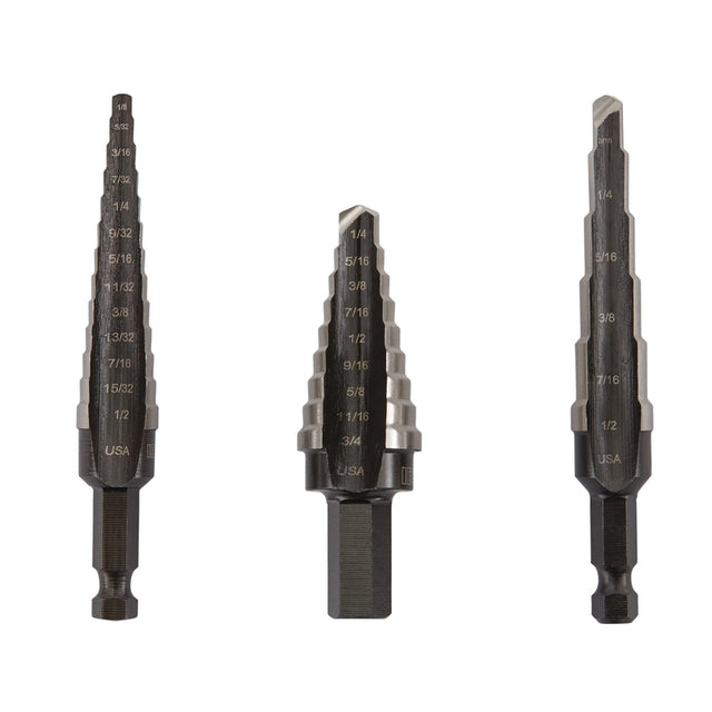 STEP DRILL BIT SET 3PC