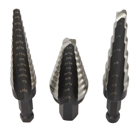 Irwin Unibit Assorted  L High Speed Steel Step Drill Bit Set 3 pc
