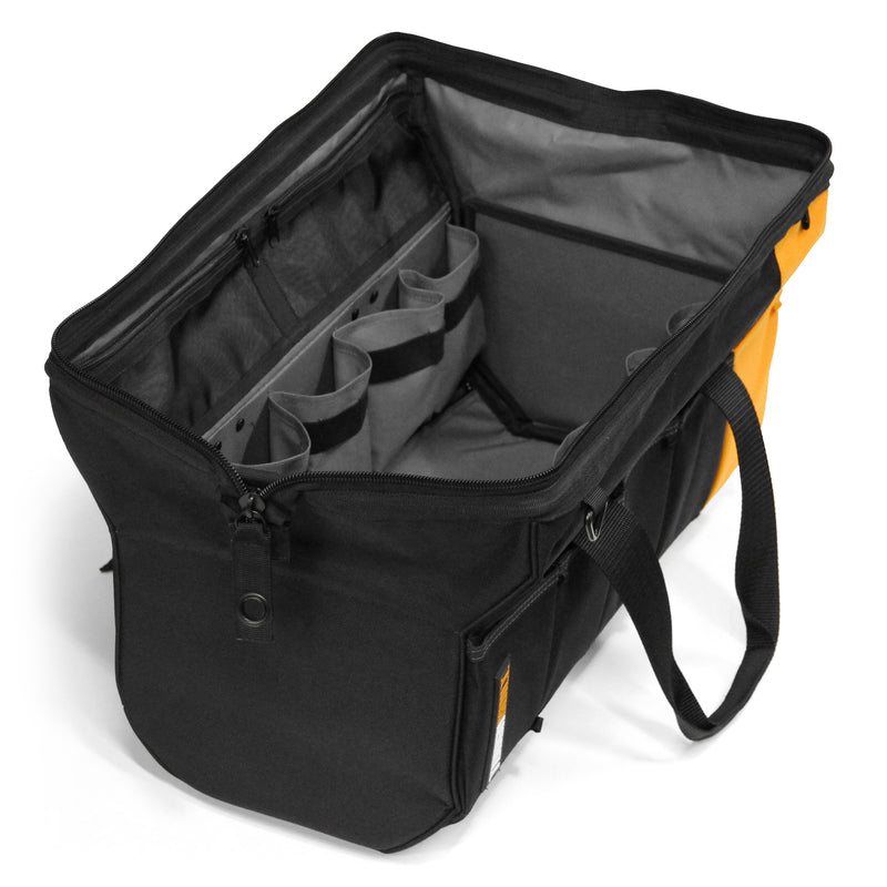 ToughBuilt 6.5 in. W X 10.5 in. H Polyester Massive Mouth Tool Bag 51 pocket Black/Gray/Orange 1 pc