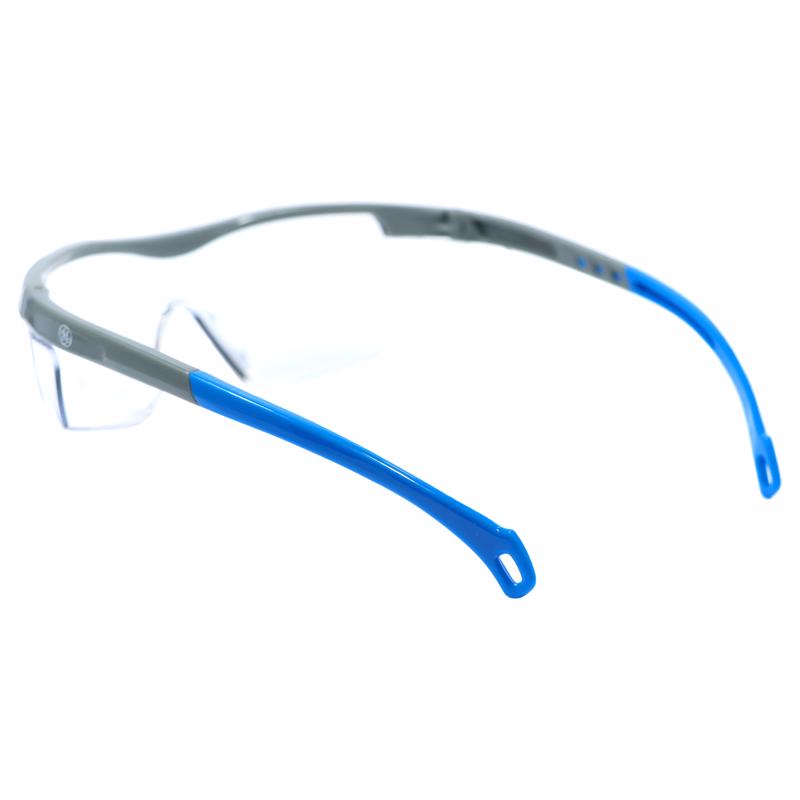 General Electric 01 Series Impact-Resistant Safety Glasses Clear Lens Blue Frame 1 pk