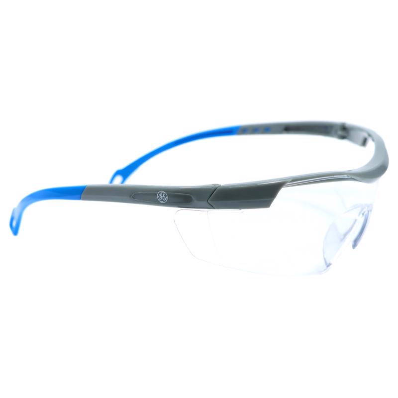 General Electric 01 Series Anti-Fog Impact-Resistant Safety Glasses Clear Lens Blue Frame 1 pk